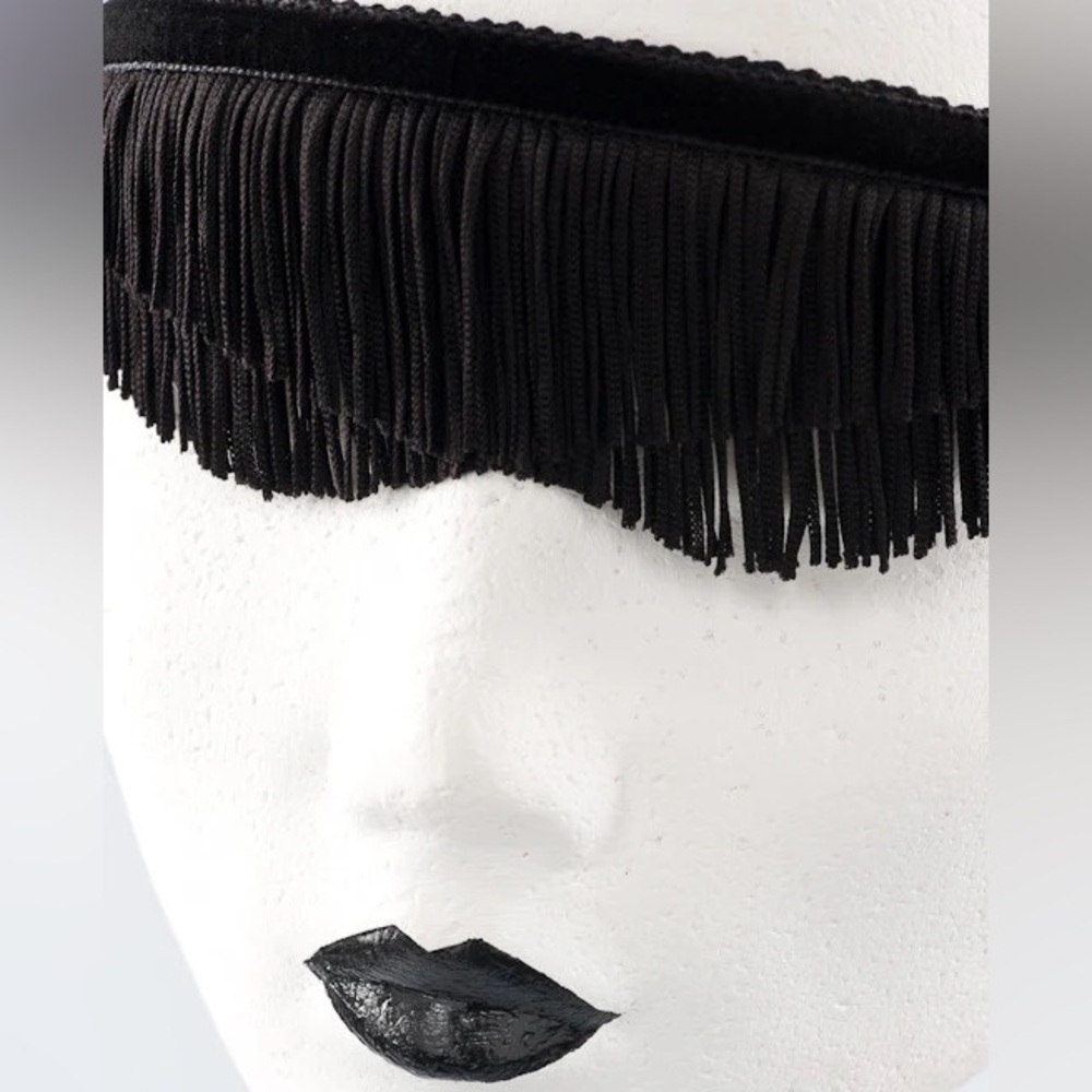 Fräulein Kink Justine Fringe Blindfold BDSM Sensory Bondage Luxury Lingerie